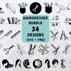 Kapper SVG, Kapper Clipart, Kapper Tools Svg, Schaar Svg, Kapper Clipart, Kapper gesneden bestand, Kapper Tools Cricut, Silhouet, Png