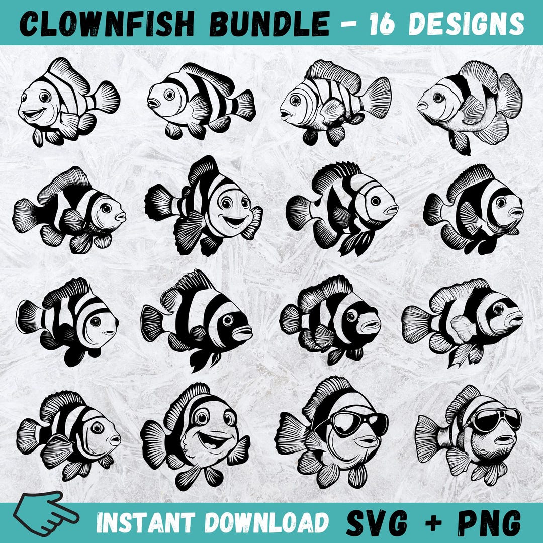 Clownfish SVG, Fish SVG, Clownfish Cricut, Fish Clipart, Fish ...