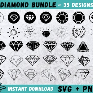 Diamond SVG, Jewel SVG, Jewelry SVG, Diamond Circut, Diamond Silhouette, Wedding Ring Svg, Diamond Clip Art, Diamond Digital File, Svg, Png