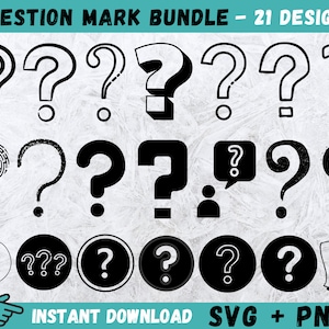 Question Mark SVG, Question Mark Bundle, Cut files for Cricut, Question Mark Sign SVG, Question Mark PNG, Clipart, Svg Question marks,Vector