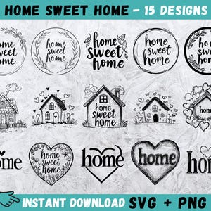 Home Sweet Home Svg, Home SVG, Home Svg Quote, Home Decor Svg, Cut File for Cricut, House Svg, Sweet Home SVG, Home Vector, Instant Download