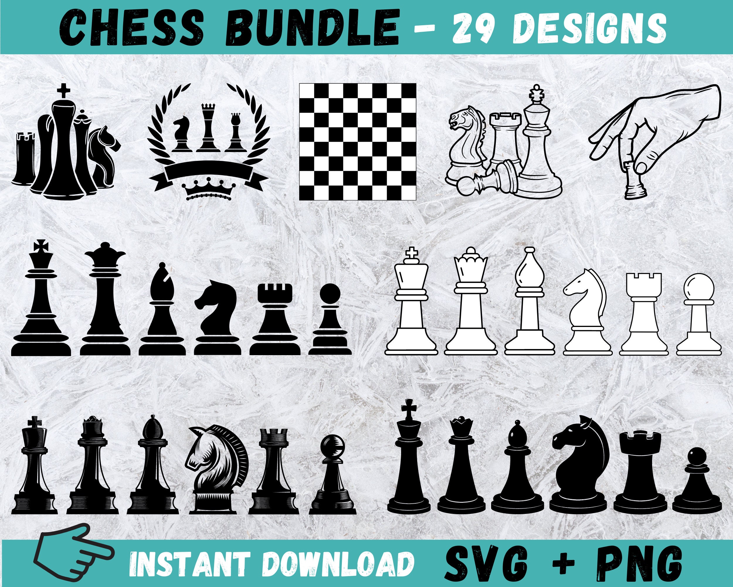 Chess Pieces Icon Set Svg Png Jpg Eps Pdf Clipart Vector -  Norway