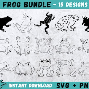 Grenouille SVG, clipart grenouille, grenouille couper des fichiers, Silhouette de grenouille, vecteur de grenouille, grenouille monogramme Svg, Svg grenouille mignonne, crapaud Svg, Svg drôle de grenouille, Png, vecteur