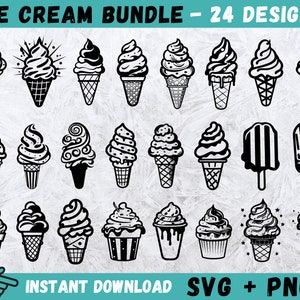 Eiscreme-Svg, Eiscreme-Cricut, Eistüte-Svg, Eiscreme-Schnitt-Datei, Eis-Bundle, Eiscreme-Silhouette, Sommer-Svg, sofortiger Download