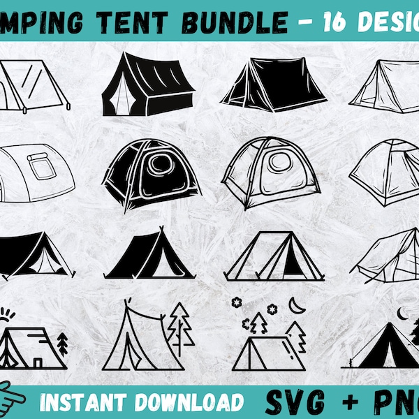 Camping Tent Svg, Tent Cricut, Tent Svg, Camping Svg, Camping Tent Clipart, Tent Silhouette, Tent Cut File, Tent Vector, Digital Download