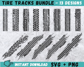 Reifenspuren svg, Reifenspurmuster, Reifenspur Clipart, Reifenspuren svg, Dirt Marks svg, Reifenspurenssilhouette, Autoreifenmarkzeichen svg, Vektor