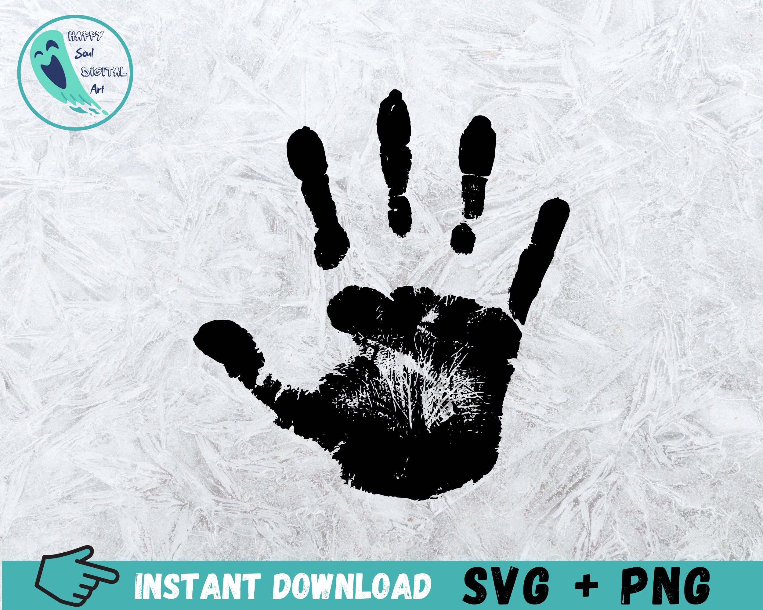 Handprint SVG Hand Cut File Handprint Cricut Handprint Etsy