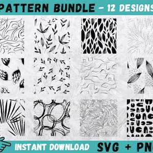 Pakiet Wrap Svg, Wzory SVG, Wzór tła SVG, Pakiet wzorów SVG, Plik cięcia wzorów, Wzory dla Cricut, Sylwetka wzoru, Wrap Svg