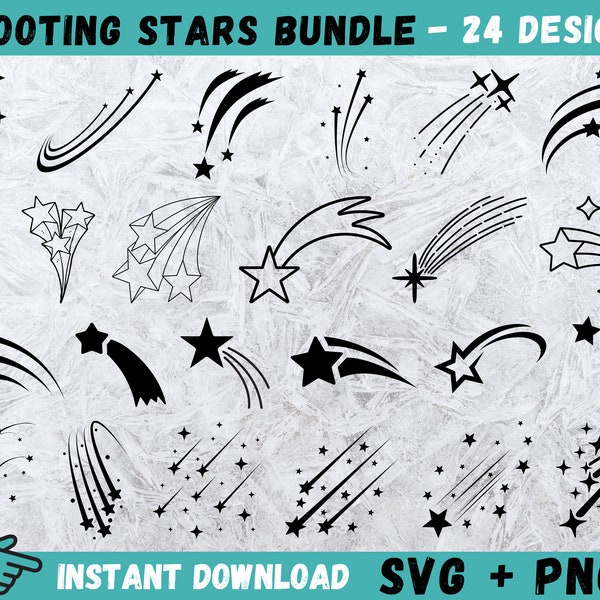 Shooting Stars SVG, Star Svg, Stars Svg, Star Cut Files, Shooting Star Cricut, Star Clipart, Stars Svg, Shooting Star Vector,Star Silhouette