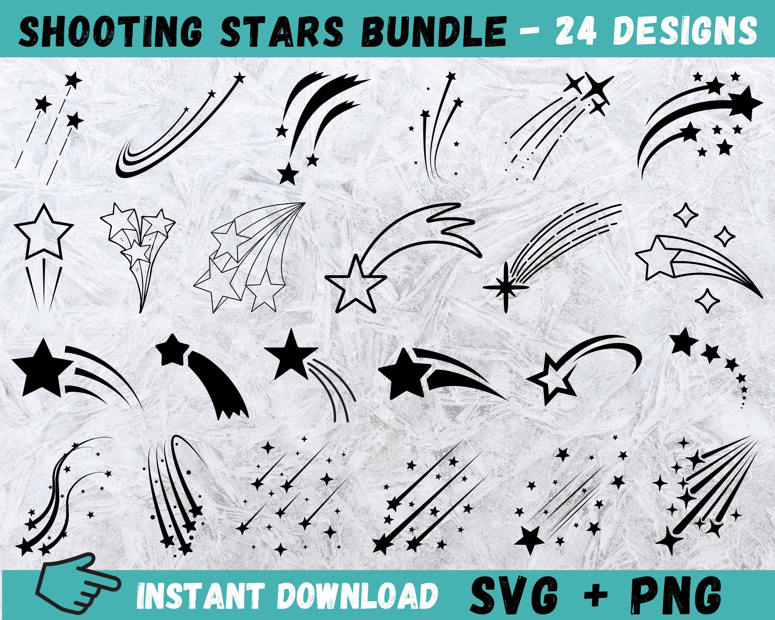 Shooting Stars SVG, Star Svg, Stars Svg, Star Cut Files