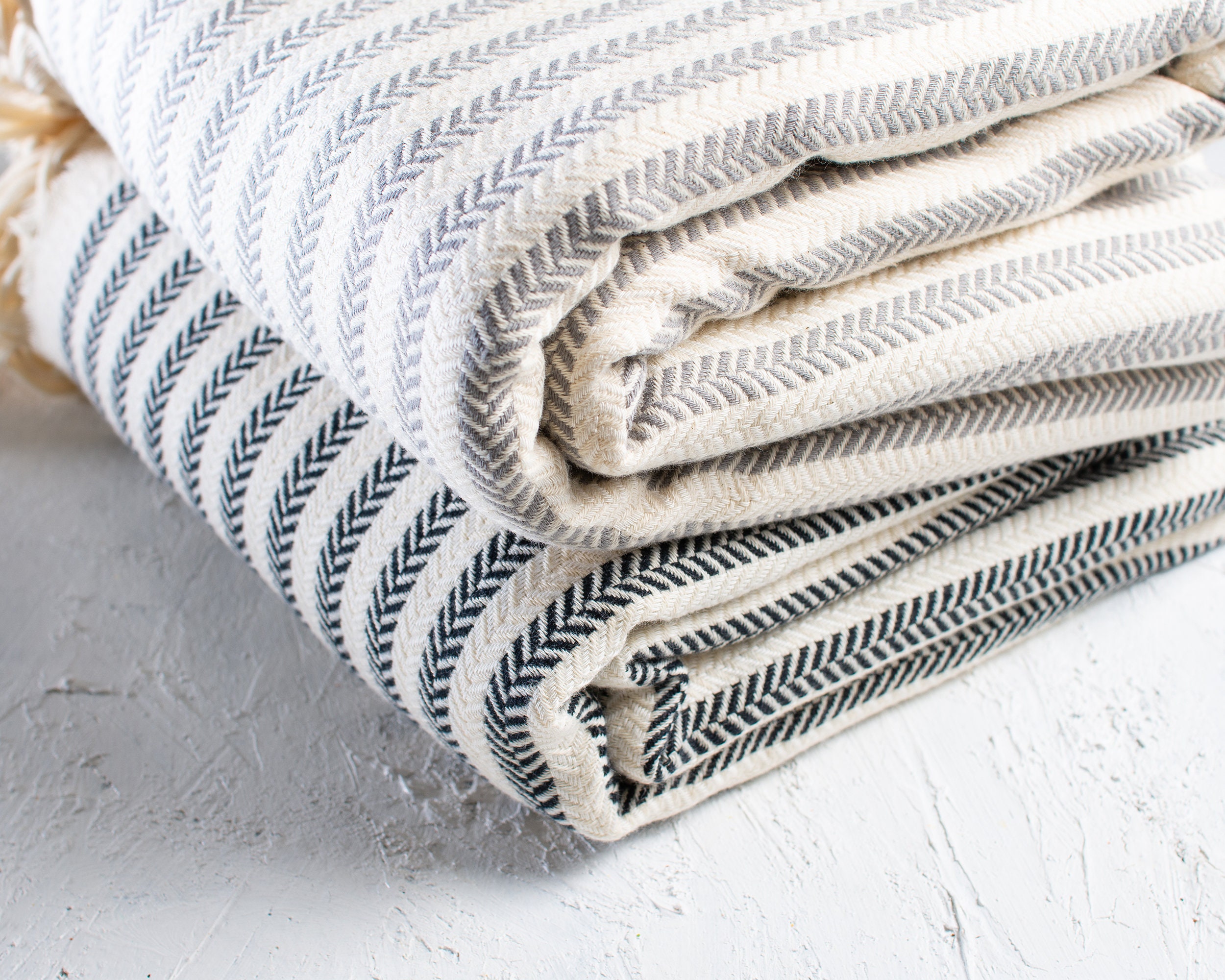 Black Cream Cotton Blanket Throw Blanket Boho Bed Cover Etsy UK