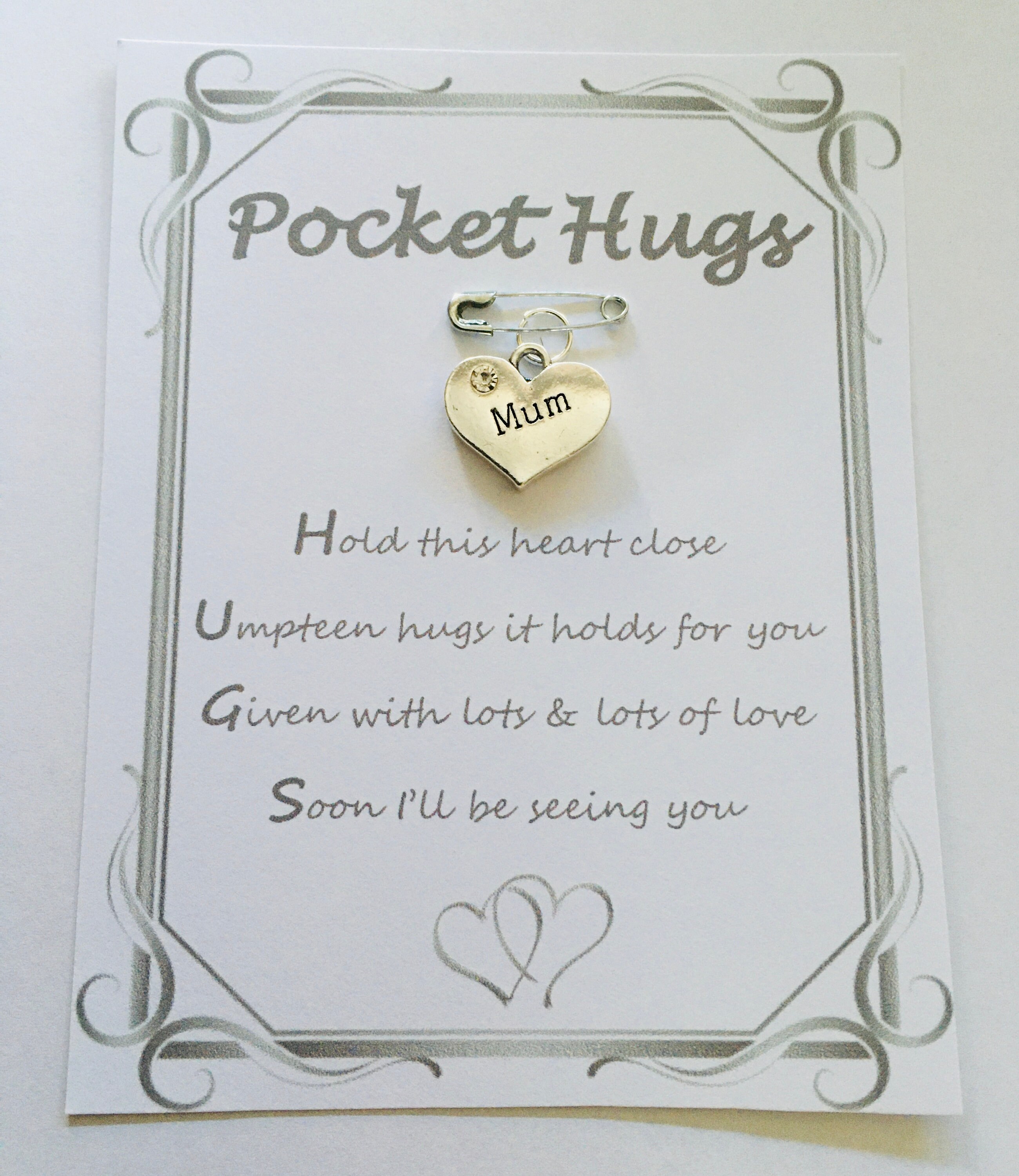 Mum sending hugs pocket hug missing you birthday Etsy