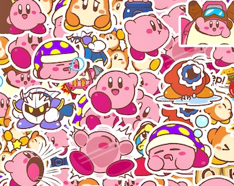 Kirby-klistermärken – 40 söta anime-kawaii-tecknade dekaler