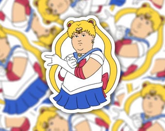 Sailor Bobby klistermärke Sailor Moon Scouts King of the Hill tecknad vuxen simma Anime kawaii söt rolig meme skämt laptop flaska dekal
