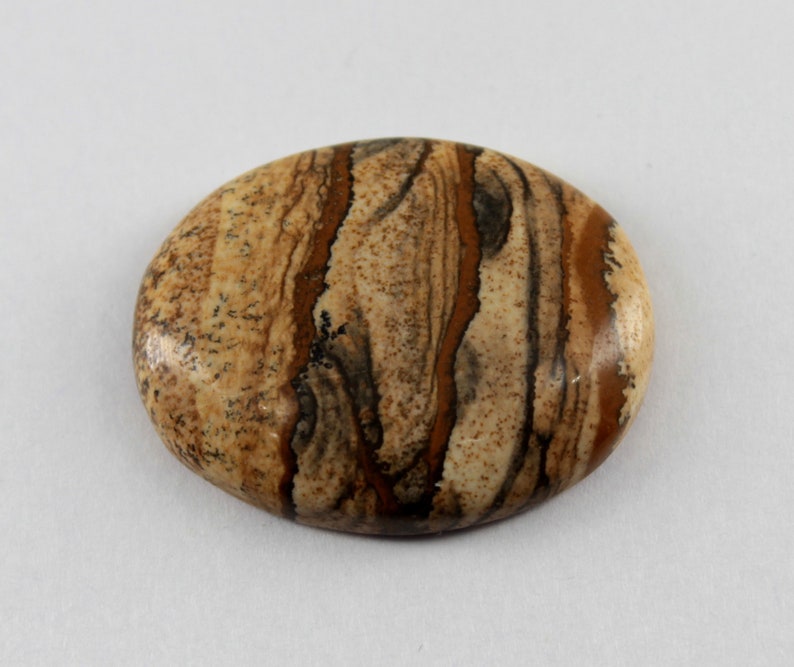 43.00 Carat Beautiful Picture Jasper Oval Shape Picture Jasper Loose Gemstone Jasper Gemstone For Making Wire Wrapped/&Jewelry Code#A351
