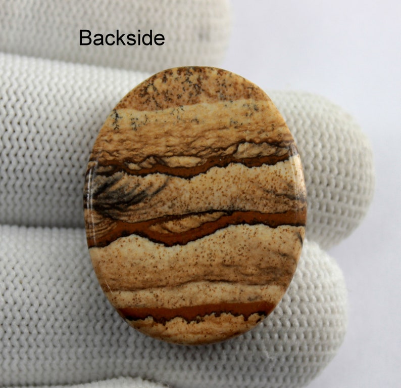 43.00 Carat Beautiful Picture Jasper Oval Shape Picture Jasper Loose Gemstone Jasper Gemstone For Making Wire Wrapped/&Jewelry Code#A351