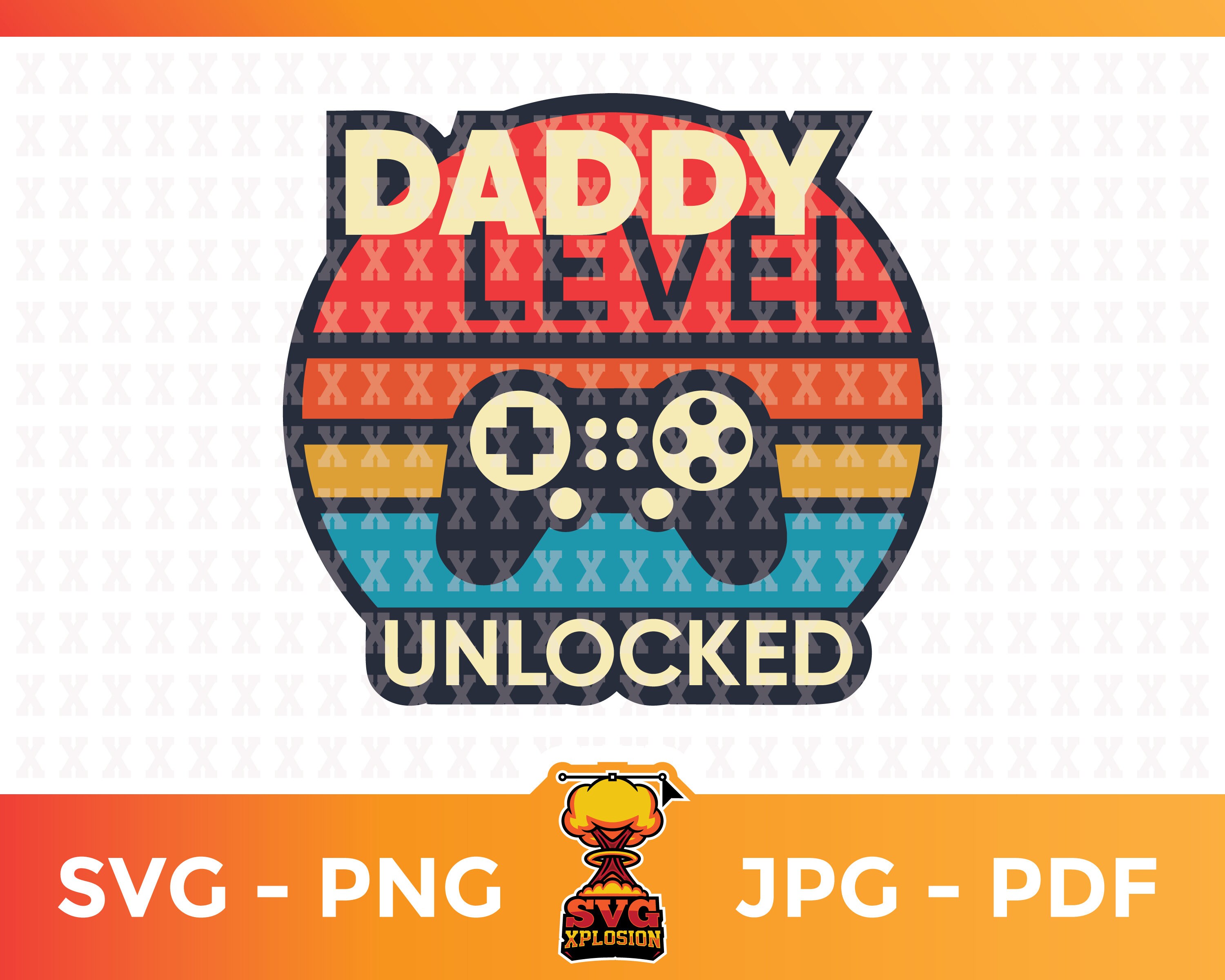 Download SVG Daddy Level Unlocked Joystick PS 4 Dad Father's | Etsy