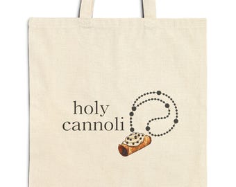 Holy Cannoli Canvas Tote Bag