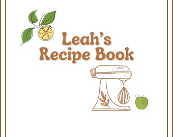 Whimsical Recipe Book Template: Digital Download