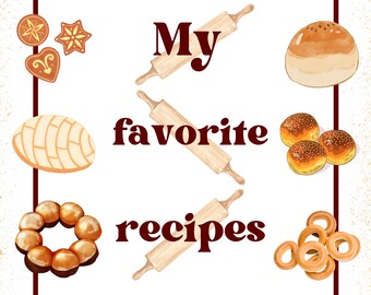 Baker Recipe Book Template: Baking Lovers PDF Organizer (Digital Download)