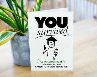 From Ramen to Registered Nurse Printable Graduation Card