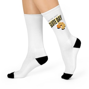 Cushioned Crew Socks, Fitness Socks, Gym Socks, Workout Socks, Bagel Design, Comfortable Socks, Athlete Gift, Exercise Apparel