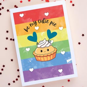 Cutie Pie Valentinstag Druck, süße & lustige Grußkarte, 13 x 18 druckbare Karte, perfekt für Ihre Lieben!