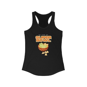 Tank Top, &#39;this is my super bowl&#39; with a bowl of guacamole and chips, Women&#39;s Sleeveless Shirt, Workout Apparel, Fitness Clothing, Gym Top,