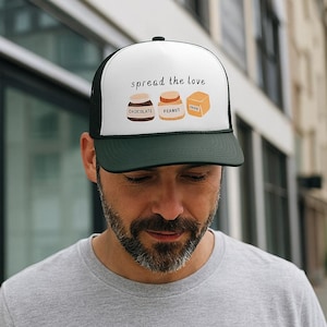 Nutella Peanut Butter Trucker Cap: Funny Foodie Baseball Hat