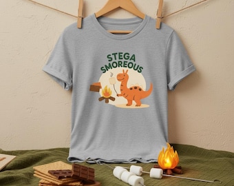 Stegosaurus S'mores T-Shirt: Funny Dino Camping Graphic Tee