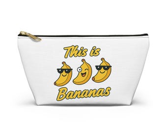 This Is Bananas accessory pouch | banana cartoon zipper pouch