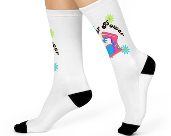 Flower Power Mixer Cushioned Crew Socks