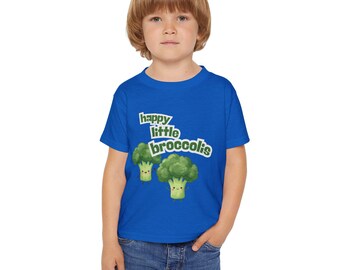 Happy Little Broccolis Toddler T-shirt | Vegetable Kids Tee