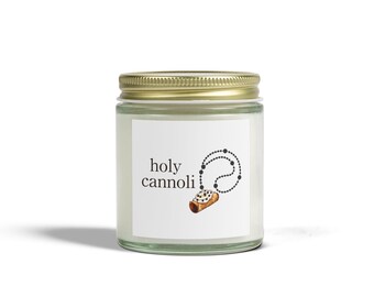 Cannoli Design Scented Candle: Coconut Apricot Wax, Cozy Home Decor