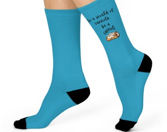 Be A Cannoli Crew Socks: Quirky Cushioned Hosiery