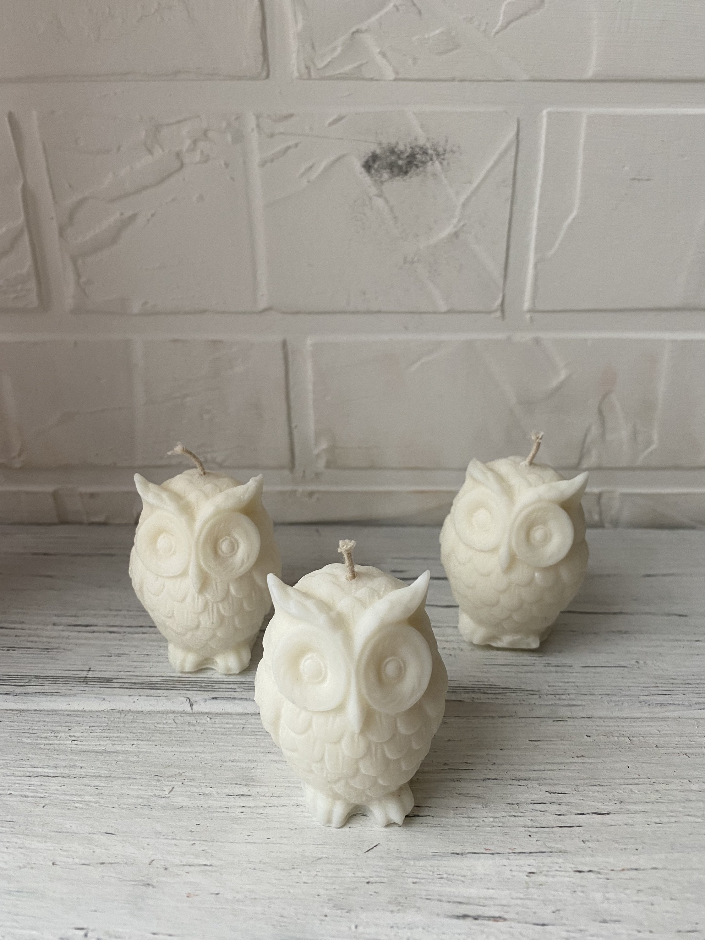 Candle of set / candles of 3 owls /candle Owl Shaped / Candle Etsy