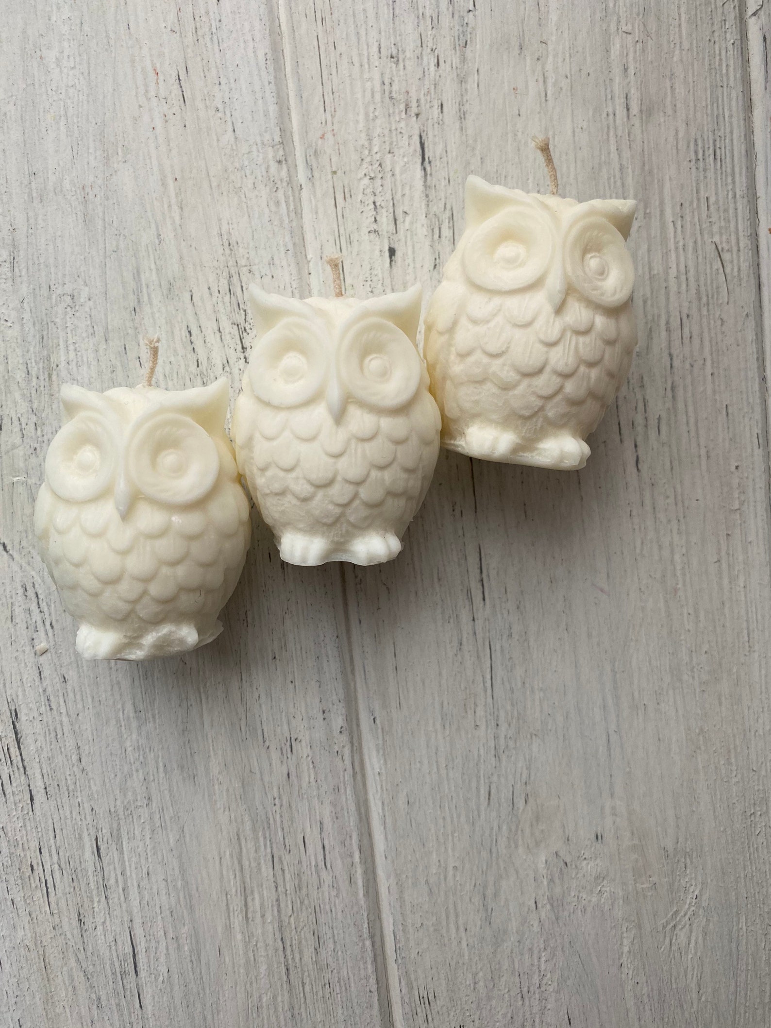Candle of set / candles of 3 owls /candle Owl Shaped / Candle Etsy