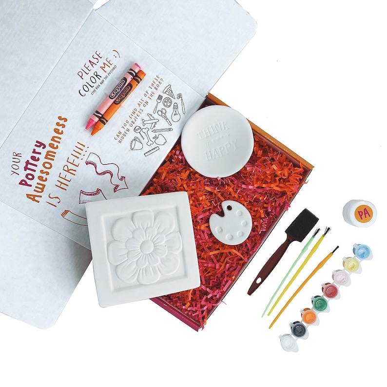 Artist's Tool Kit DIY Pottery Painting Kit Craft Kit Etsy