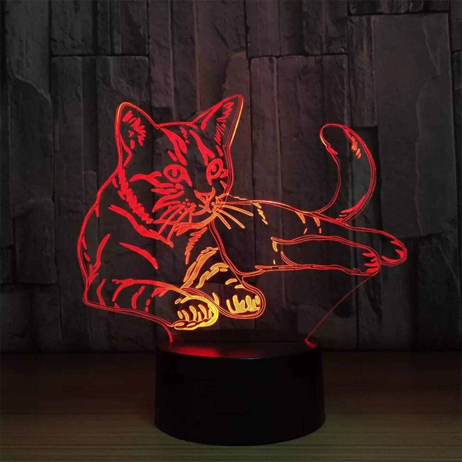 Cat 3D Lamp Night Light Bedroom Lamp Desk Lamp Etsy