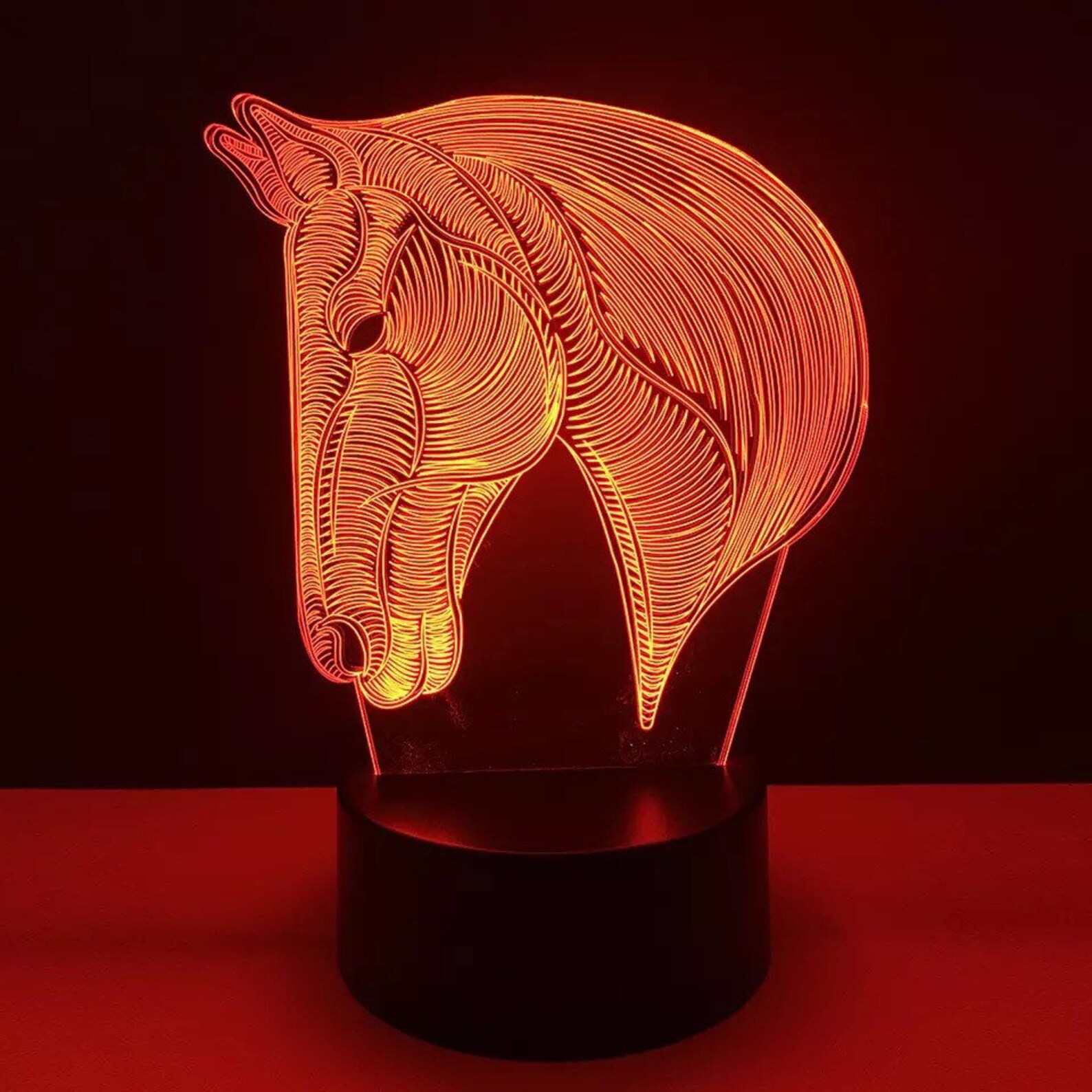 Horse 3D Lamp Night Light Bedroom Lamp Desk Lamp Etsy
