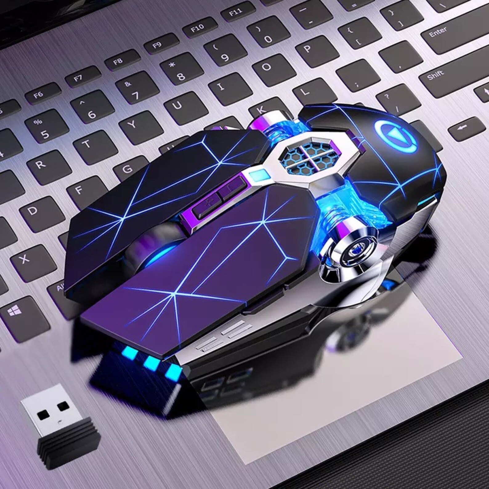 Gaming Mouse LED Rechargeable Wired Mouse | Etsy