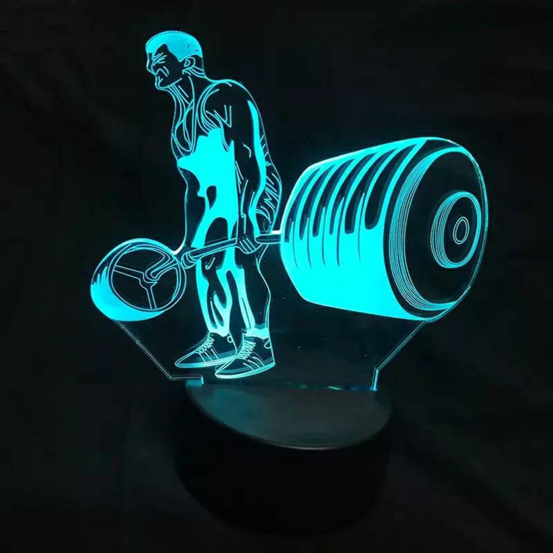 Gym Workout Lamp Deadlifts Desk Lamp Etsy