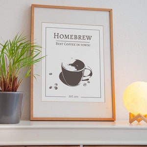 Coffee Dreams: Digital Download Poster for Coffee Lovers - Coffee Table, Coffee Art, Coffee Print