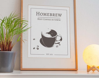 Coffee Dreams: Digital Download Poster for Coffee Lovers - Coffee Table, Coffee Art, Coffee Print
