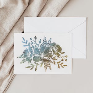 Vintage Karte Kosmos Blumen Grußkarten, leere Grußkarten, Handwerker gedruckt Grußkartenpaket, Kosmos Blumenkarten