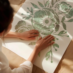 Anemonen Blume mit Vintage Karte Fine Art Giclée Druck, Reise Dekor, Reise-inspirierte Wandkunst, Papierschnitt Kunstdruck
