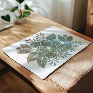 Impresión artística de mapa vintage de Magnolia: Giclée floral inspirado en viajes