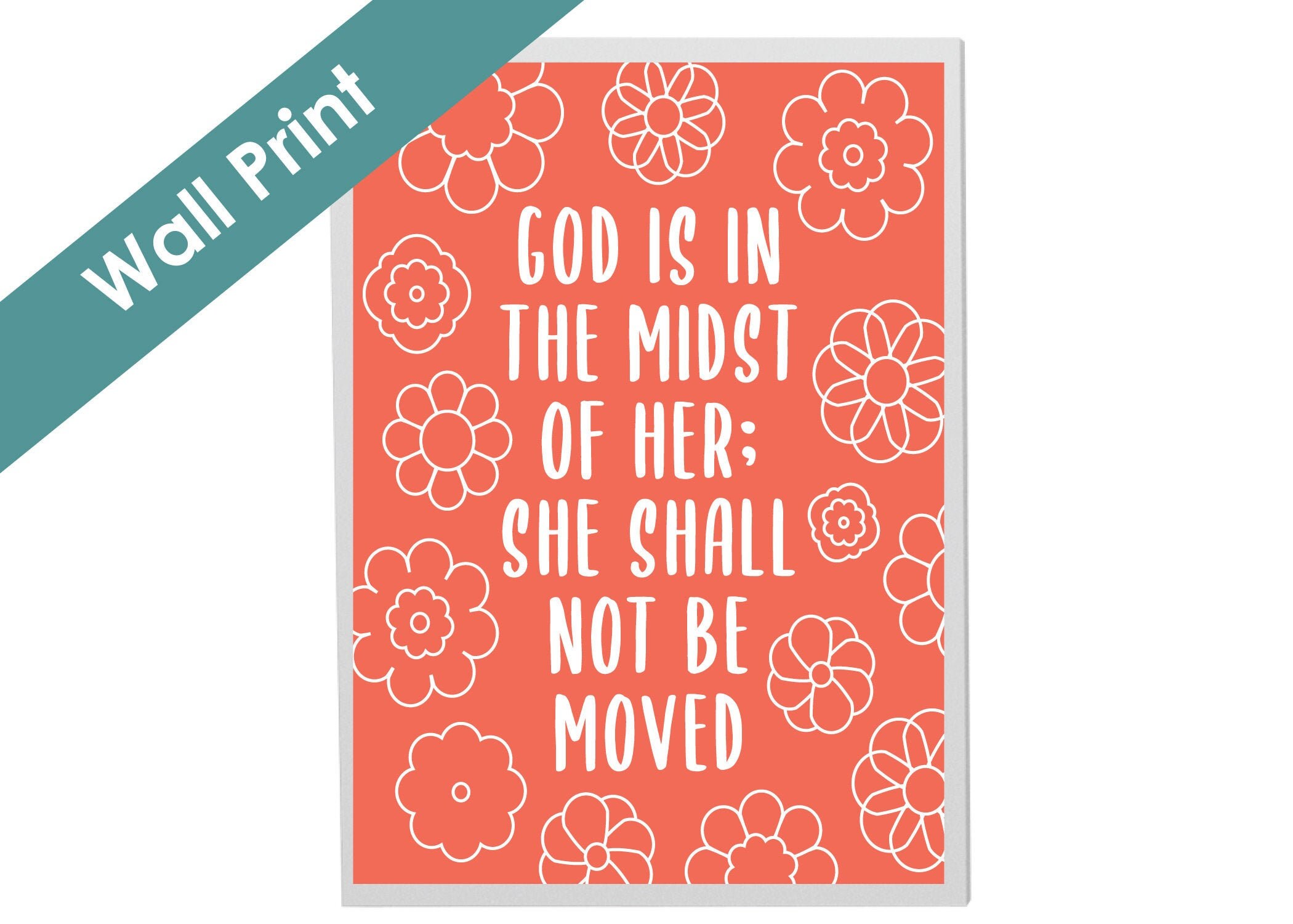 She Shall Not Be Moved Bible Verse Christian Girls Wall Etsy UK
