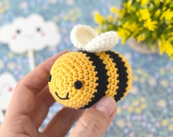 Ready-to-ship Amigurumi Crochet Bee, finished toy, gift for kids and adults