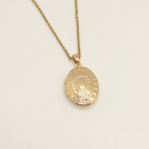 18k Gold Locket, Vintage Jewelry Pendant, Antique Locket, Medaillon ...